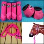 MEDIUM PROFESSIONAL CHOICE VENTECH SPORT BOOTS BELL HALTER REINS HORSE RASPBERRY