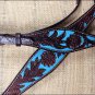 HILASON WESTERN LEATHER HORSE BRIDLE HEADSTALL BREAST COLLAR BROWN TURQUOISE