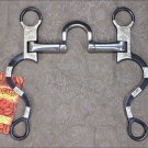 HILASON BLACK STEEL HORSE BIT STAINLESS STEEL SPOON MOUTH INTERNAL SPRING SYSTEM
