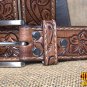 GM302-F HILASON HAND MADE HEAVY DUTY BUFFALO HIDE LEATHER STICHED BELT 54"