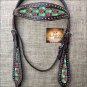 HILASON WESTERN LEATHER HORSE BRIDLE HEADSTALL DARK BROWN W/ LADY BIRD INLAY
