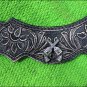 HILASON WESTERN LEATHER HORSE BREAST COLLAR BLACK CROSS GUN CONCHO
