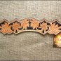 V1 HILASON WESTERN LEATHER HORSE BREAST COLLAR TAN BLACK INLAY
