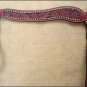 HILASON WESTERN LEATHER HORSE BREAST COLLAR MAHOGANY W/ BLACK HAND PAINT INLAY