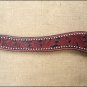 HILASON WESTERN LEATHER HORSE BREAST COLLAR MAHOGANY W/ BLACK HAND PAINT INLAY