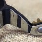 HILASON BLACK STEEL MEN ROPER SPURS ENGRAVED GERMAN SILVER TRIM BRASS ROWEL