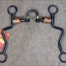 HILASON BLACK STEEL TRAINING HORSE BIT CORRECTION MOUTH W/COPPER RINGS