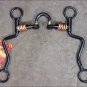 HILASON BLACK STEEL TRAINING HORSE BIT CORRECTION MOUTH W/COPPER RINGS