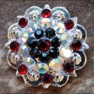 BLACK SIAM AB CRYSTALS BERRY CONCHO RHINESTONE HEADSTALL SADDLE TACK