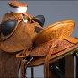 WD005ABG-F HILASON BIG KING WESTERN WADE RANCH ROPING COWBOY TRAIL SADDLE 17"