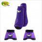 SMALL PURPLE RELENTLESS TREVOR BRAZILE HORSE 2 FRONT LEG SPORT 2 BELL BOOT SET