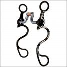 METALAB SANTA FE CALVARY HINGED PORT HORSE BIT STAINLESS STEEL TRIMS