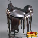 TO111-F HILASON TREELESS WESTERN LEATHER TRAIL PLEASURE HORSE RIDING SADDLE 14"