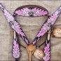 HILASON WESTERN LEATHER HORSE BRIDLE HEADSTALL BREAST COLLAR DICE FLAMES CONCHO