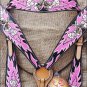 HILASON WESTERN LEATHER HORSE BRIDLE HEADSTALL BREAST COLLAR DICE FLAMES CONCHO