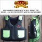 HILASON KIDS JUNIOR YOUTH BULL RIDING PRO RODEO LEATHER PROTECTIVE VEST CHAPS