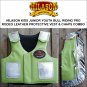 HILASON KIDS JUNIOR YOUTH BULL RIDING PRO RODEO LEATHER PROTECTIVE VEST CHAPS
