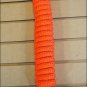 ORANGE HILASON WESTERN TACK BRAID POLY LEAD ROPE WITH LEATHER POPPER