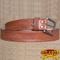 GM201MRED-F HILASON HAND MADE HEAVY DUTY BUFFALO HIDE LEATHER STICHED BELT 48"