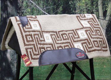 FEP312 MADE IN USA HILASON WESTERN WOOL FELT SADDLE BLANKET PAD SAND BROWN