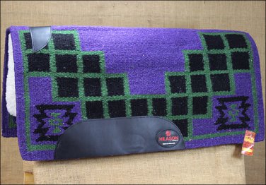 FEP244 MADE IN USA HILASON WESTERN WOOL SHOCK BUSTER SADDLE BLANKET PAD LAVENDER