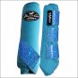 SML PROFESSIONAL CHOICE SPORTS MEDICINE HORSE LEG BOOTS 4 PACK GLITTER TURQUOISE