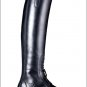 07.0R BLACK DEVONAIRE LADIES CAMDEN ZIP BACK LEATHER FIELD BOOT RIDING QUESTRIAN