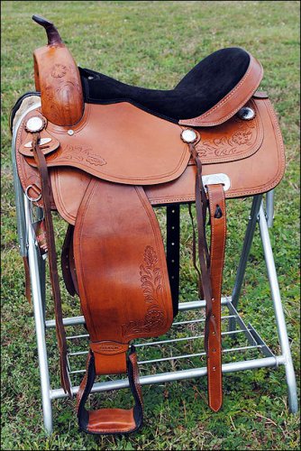 TO107 HILASON TREELESS WESTERN BARREL RACING TRAIL RIDING SADDLE 15" 16" 17"