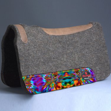 MADEINUSA HIGH QUALITY 100% WOOL FELT HILASON WESTERN SADDLE PAD TIE DIE 31x32