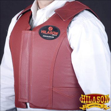 PV111-F HILASON LEATHER BAREBACK PRO RODEO BULL RIDING PROTECTIVE VEST XXX LARGE