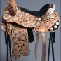 BH094-F HILASON WESTERN LEATHER BARREL RACING TRAIL PLEASURE RIDING SADDLE 16"