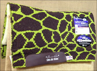CHOCOLATE LIME PROFESSIONAL CHOICE COMFORT FIT SMX AIR RIDE SADDLE PAD GIRAFFE