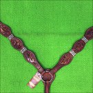 HILASON WESTERN LEATHER RAWHIDE BRAIDED HORSE BREAST COLLAR MA
