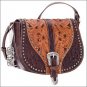 AMERICAN WEST LEATHER LADIES BLAZING SADDLE FLAP CROSSBODY SHOULDER HAND BAG