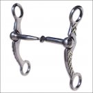 PROFESSIONAL CHOICE TRAINING SILVER STOCKMAN 6" SHANK CHAIN HORSE SNAFFLE BIT