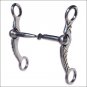 PROFESSIONAL CHOICE TRAINING SILVER STOCKMAN 6" SHANK CHAIN HORSE SNAFFLE BIT