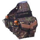 TOUGH 1 HORSE TACK MULTI POCKET INSULATED NYLON SADDLE BAG TOUGH TIMBER