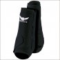 LARGE RELENTLESS ALL AROUND EQUINE HORSE LEG SPORT FRONT BOOTS PAIR BLACK