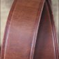 44 X 1 1/2" 3D BROWN MENS WESTERN BASIC LEATHER BELT REMOVABLE BRASS BUCKLE