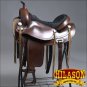 TO08ADB-F HILASON TREELESS WESTERN LEATHER TRAIL PLEASURE HORSE RIDING SADDLE 18