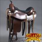 TO08ADB-F HILASON TREELESS WESTERN LEATHER TRAIL PLEASURE HORSE RIDING SADDLE 18