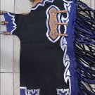 CH541V1- HILASON BLACK BULL RIDING SOFT SMOOTH LEATHER RODEO WESTERN CHAPS