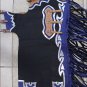 CH541V1- HILASON BLACK BULL RIDING SOFT SMOOTH LEATHER RODEO WESTERN CHAPS