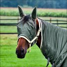 LARGE HORZE SOFT POLYESTER DURABLE COMFORTABLE  FLY MASK W/ FLEECE GREEN