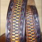 42" BROWN SILVER CREEK MIDNIGHT RIVER MEN & WOMEN EMBOSSED LEATHER BELT