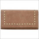AMERICAN WEST BANDANA SIGNATURE LEATHER LADIES FLAP WALLET TAN BROWN