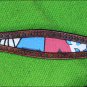 HILASON WESTERN LEATHER HORSE BREAST COLLAR MAHOGANY BLUE PINK