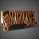 MADE IN USA FE155-F HILASON WESTERN WOOL FELT SADDLE BLANKET PAD TIGER PRINT