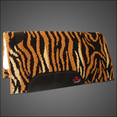 MADE IN USA FE155-F HILASON WESTERN WOOL FELT SADDLE BLANKET PAD TIGER PRINT