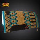 MADE IN USA FE320-F HILASON WESTERN WOOL FELT SADDLE BLANKET PAD BAIGE TERQUOISE
